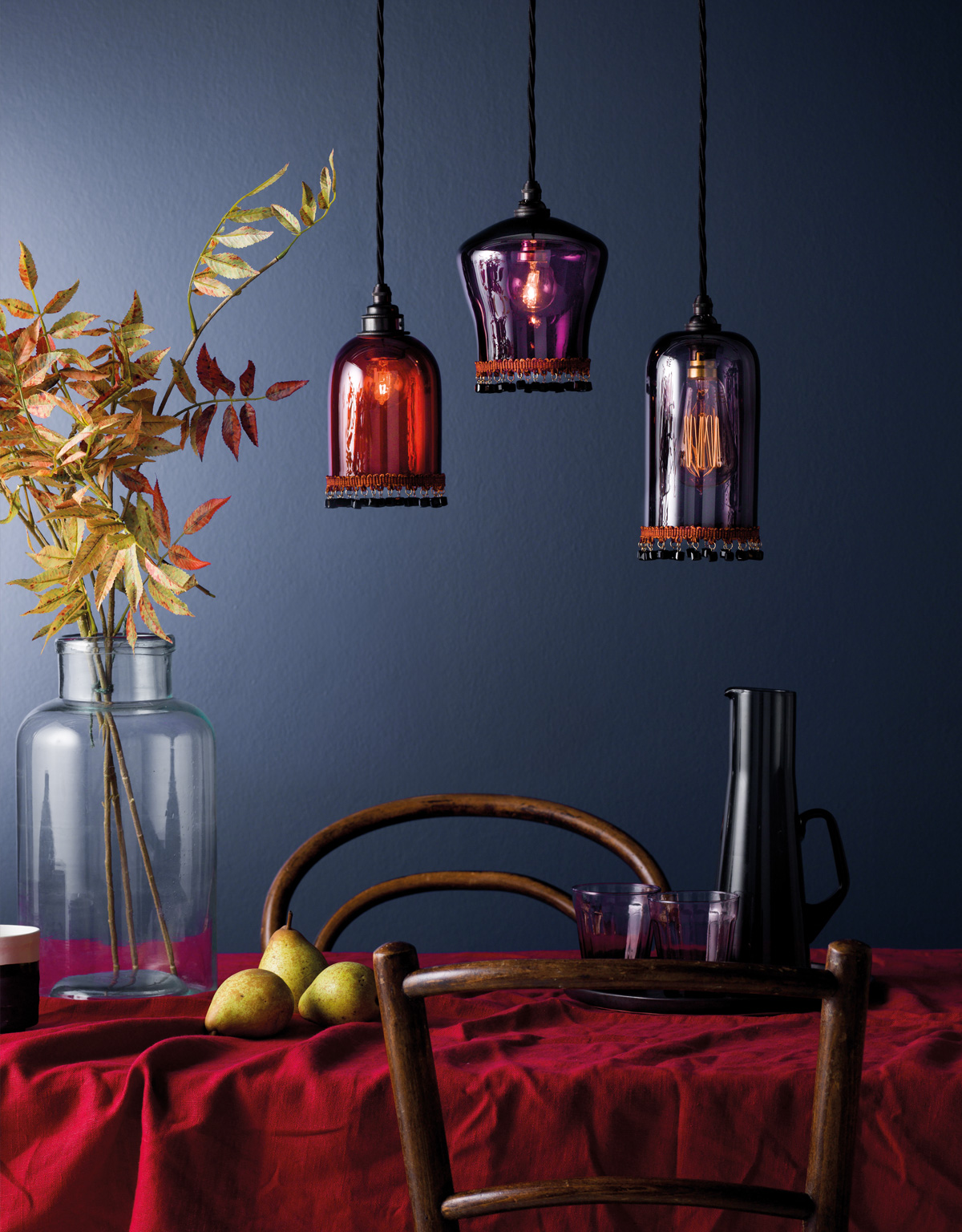 Caravaggio: Luxury Glass Pendant by Curiousa & Curiousa