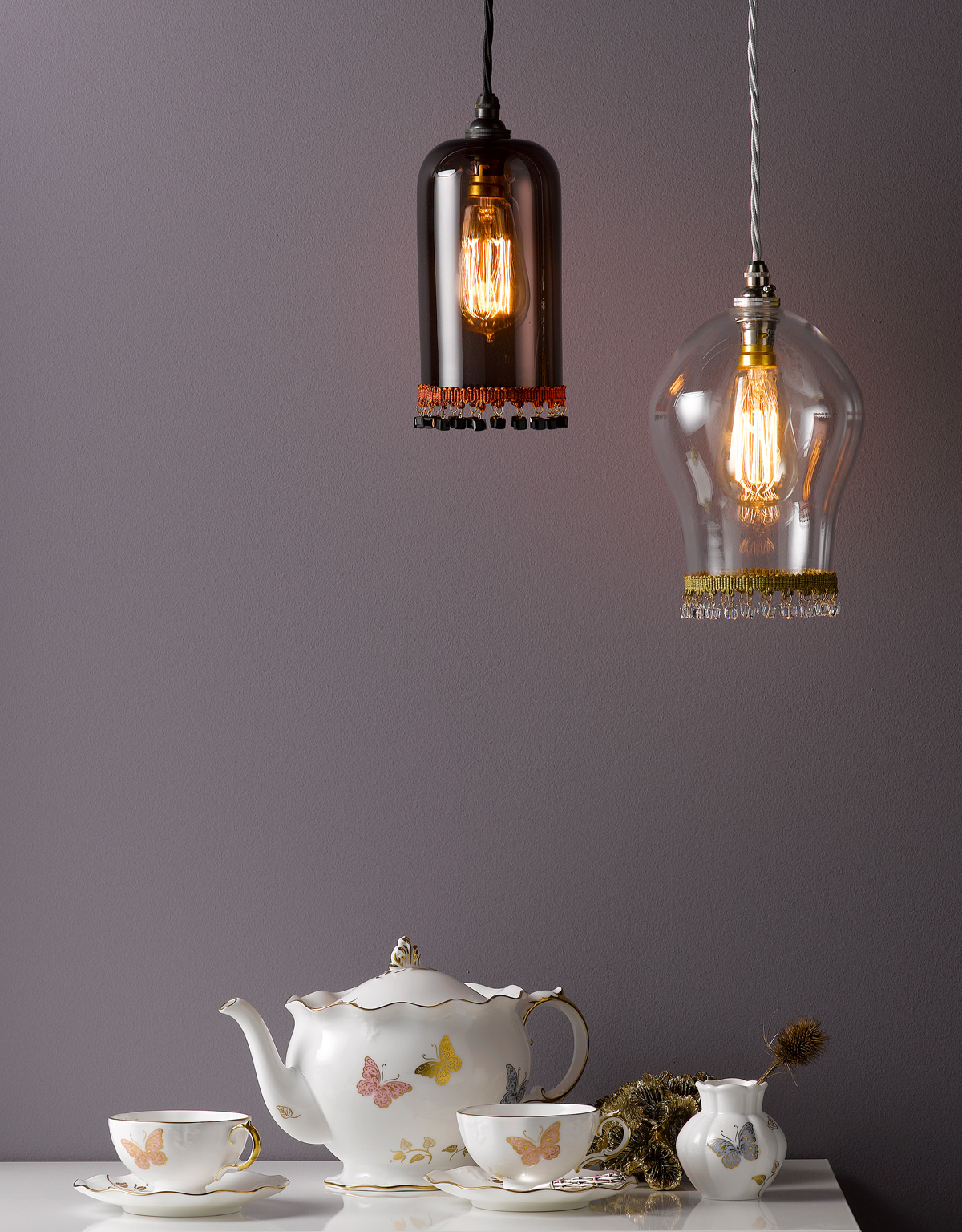 Caravaggio: Luxury Glass Pendant by Curiousa & Curiousa