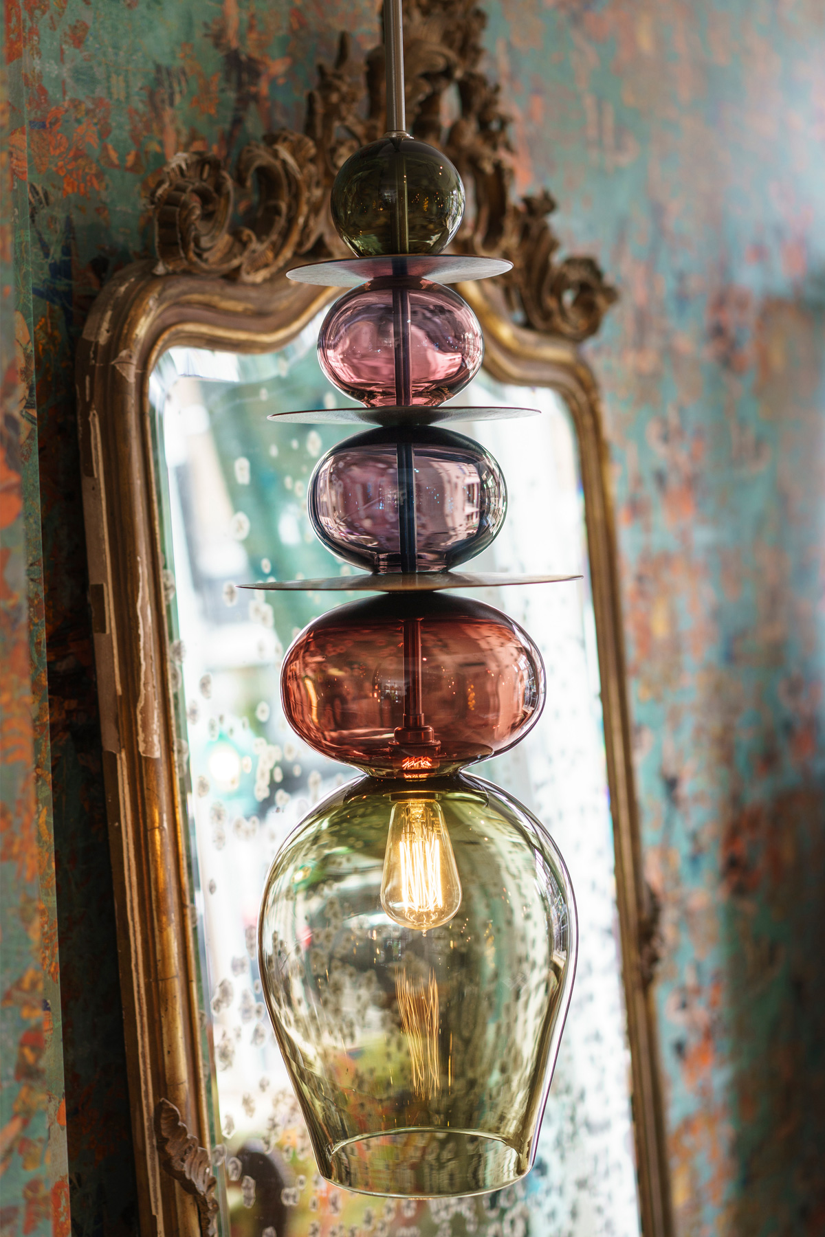 The Triptych Orb Glass Sculptural Lighting