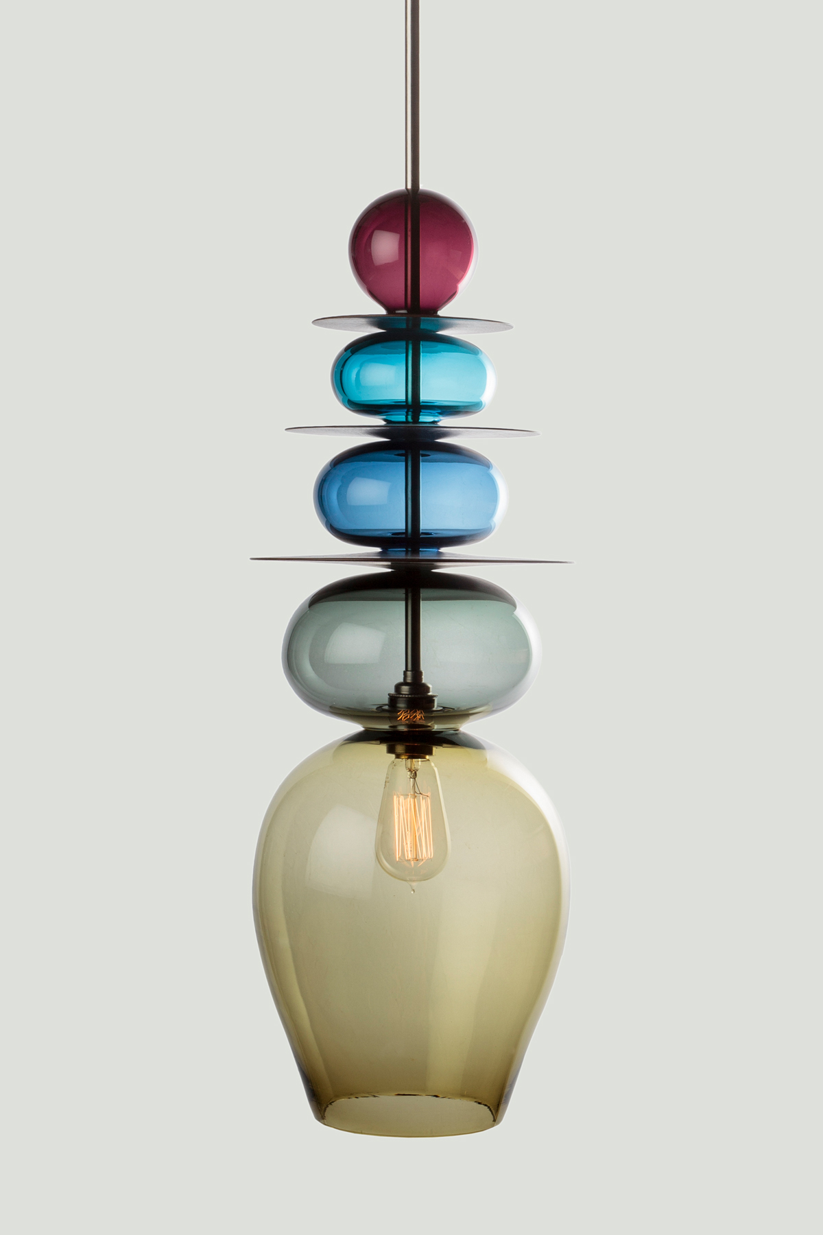The Triptych Orb Glass Sculptural Lighting