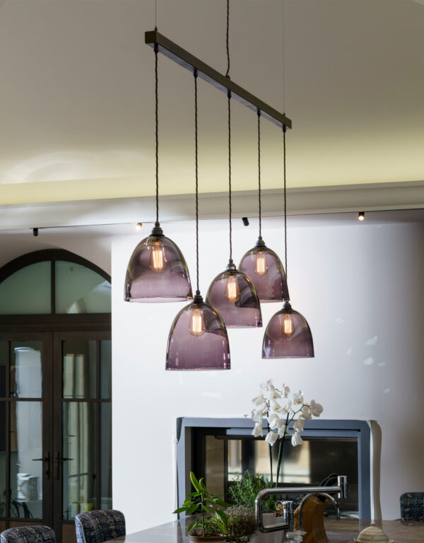 Lighting Raft Rounded Rectangular Shaoe Rectangular Raft Glass Chandelier: Bespoke Lighting Design