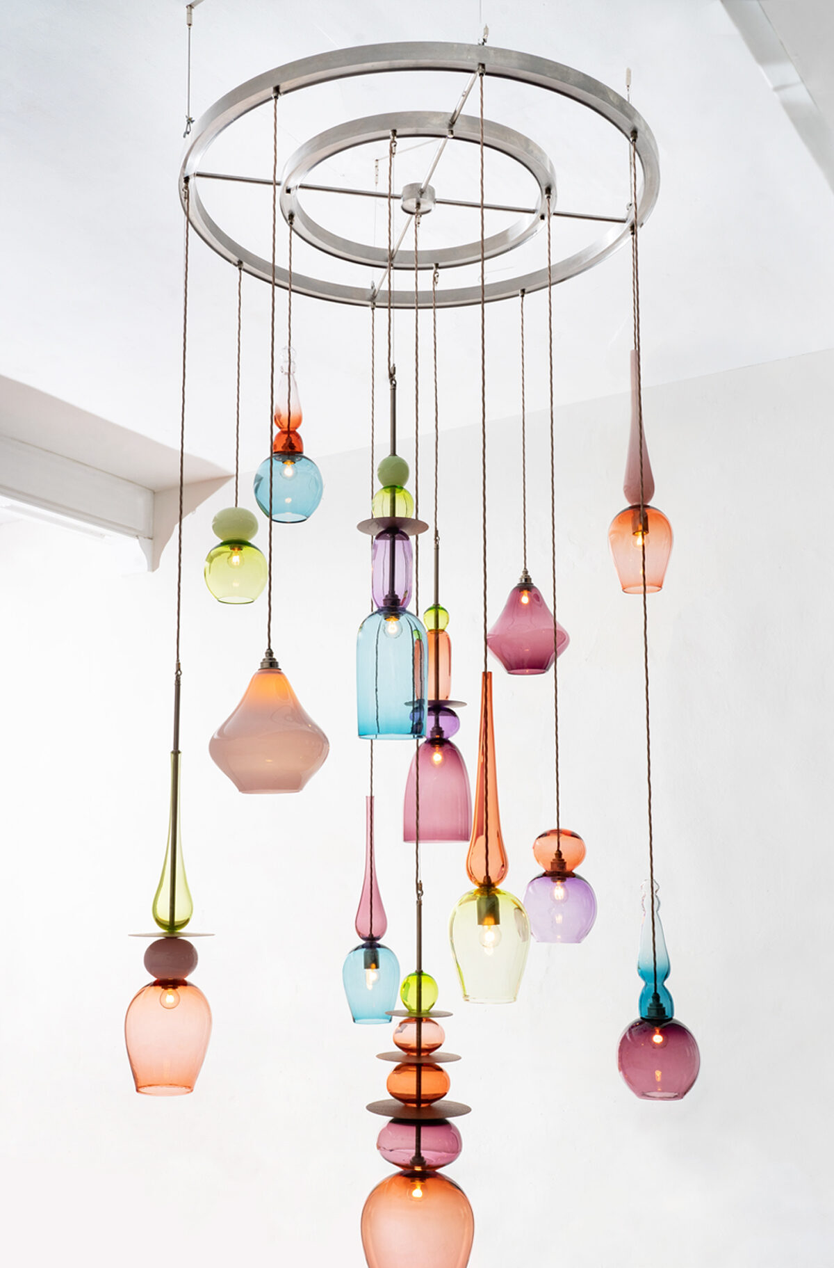 03-Large-glass-pendant-bespoke-ring-chandelier-UK