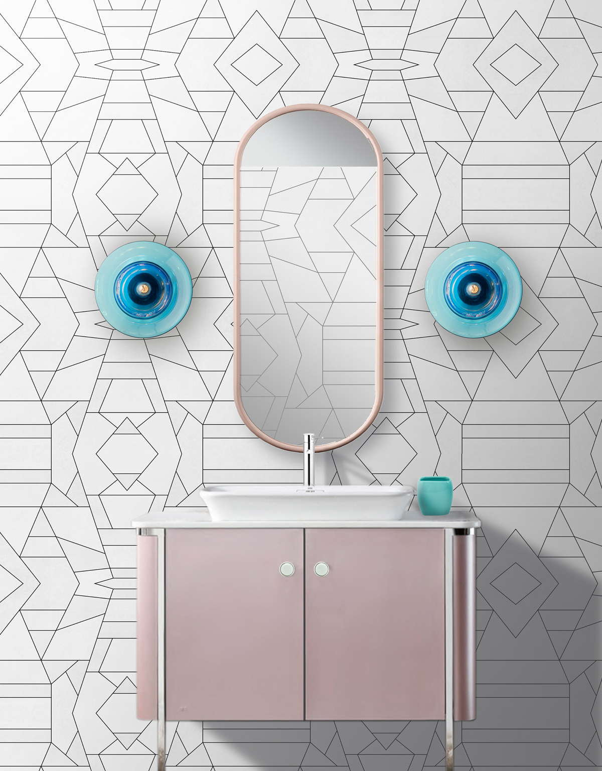 Bathroom-Blue-Glass-Wall-Lights-Sconce
