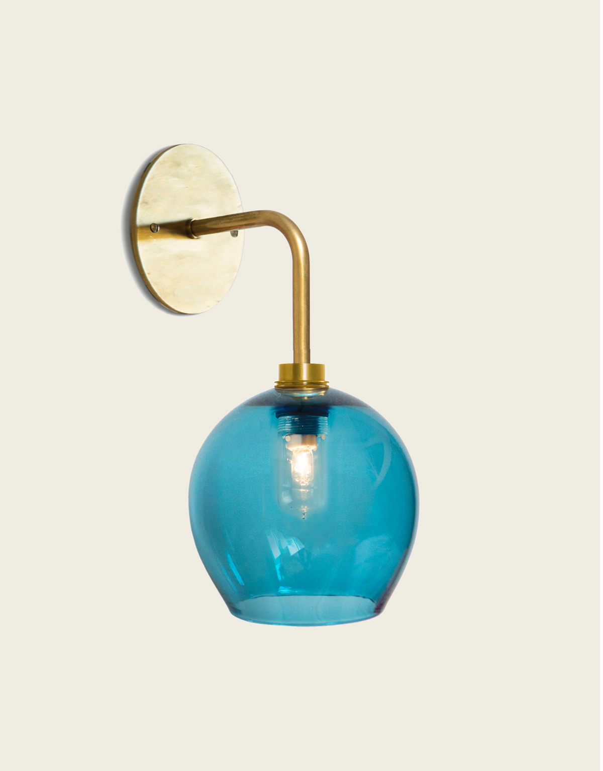 The Mod Bathroom Wall Light: Hand-Blown Glass Pendant - Curiousa