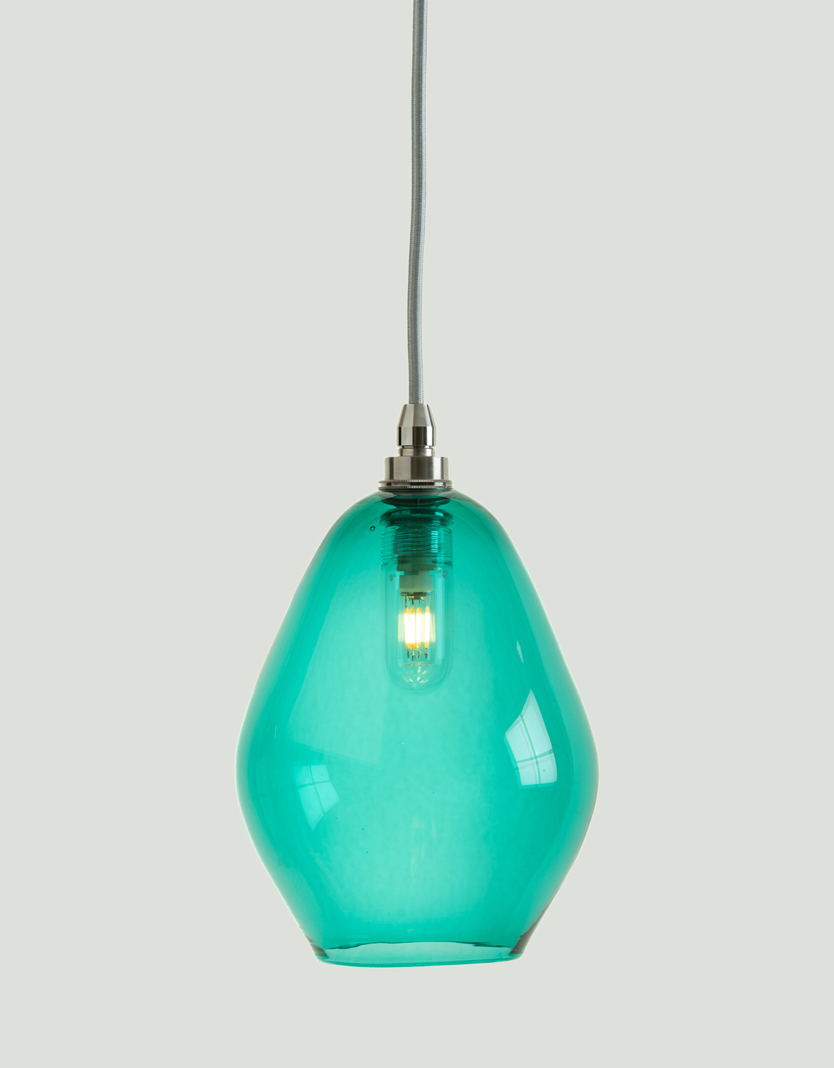 Bathroom-Teal-Pendant-Hand-Blown-Glass