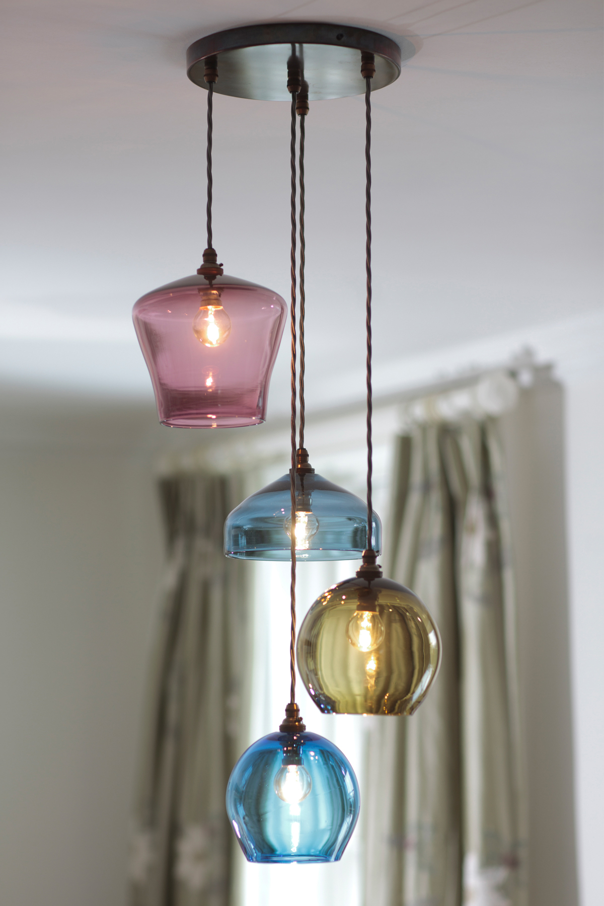 Hand-Blown-Glass-Pendant-Chandelier