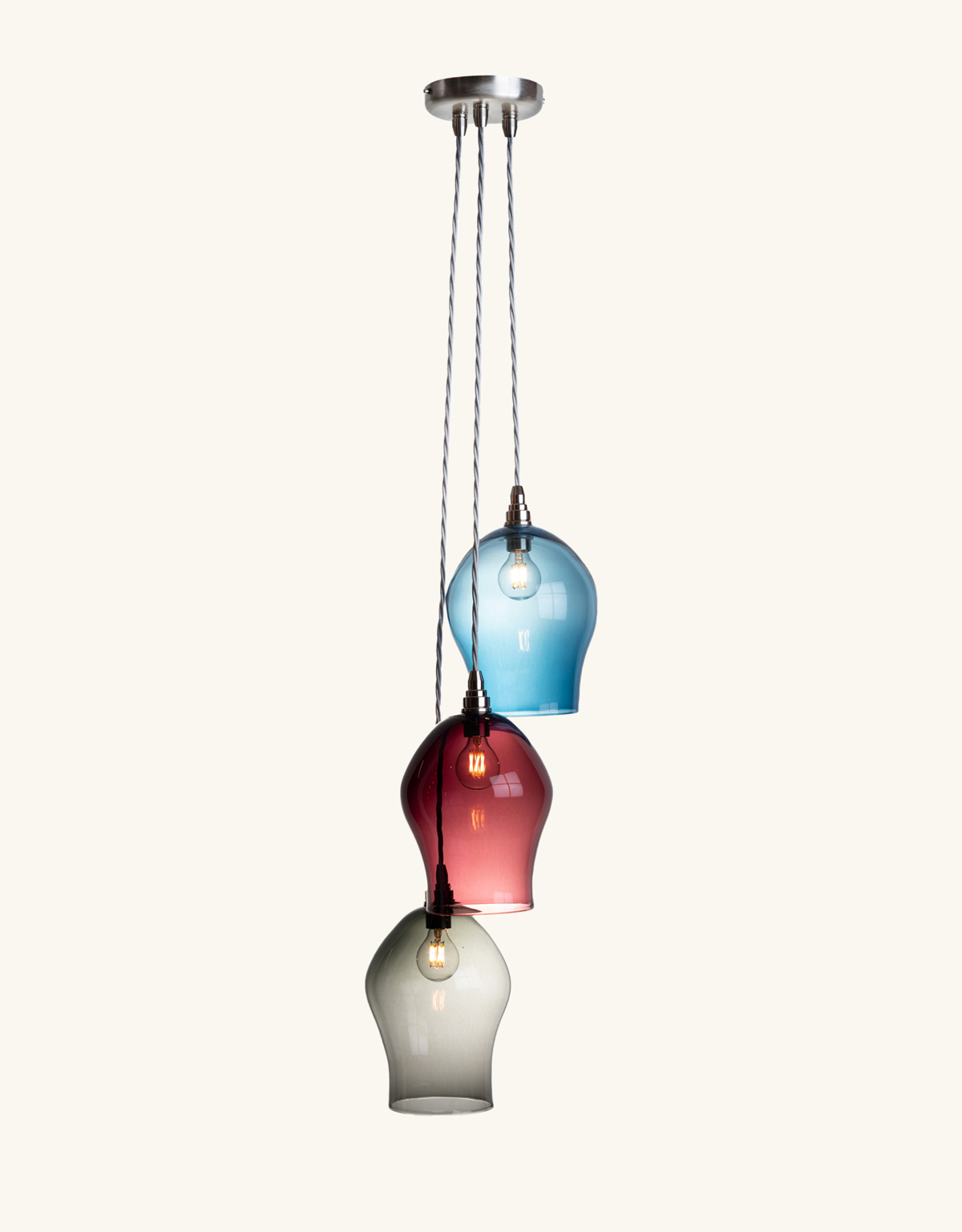 Quirky-Hand-Blown-Pendant-Cluster-Chandelier