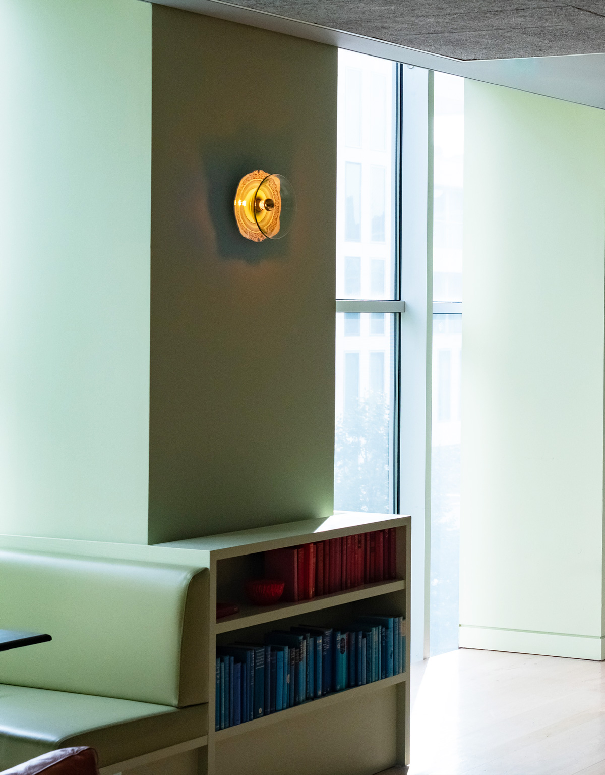 Vintage-china-plate-and-glass-wall-light-design-museum