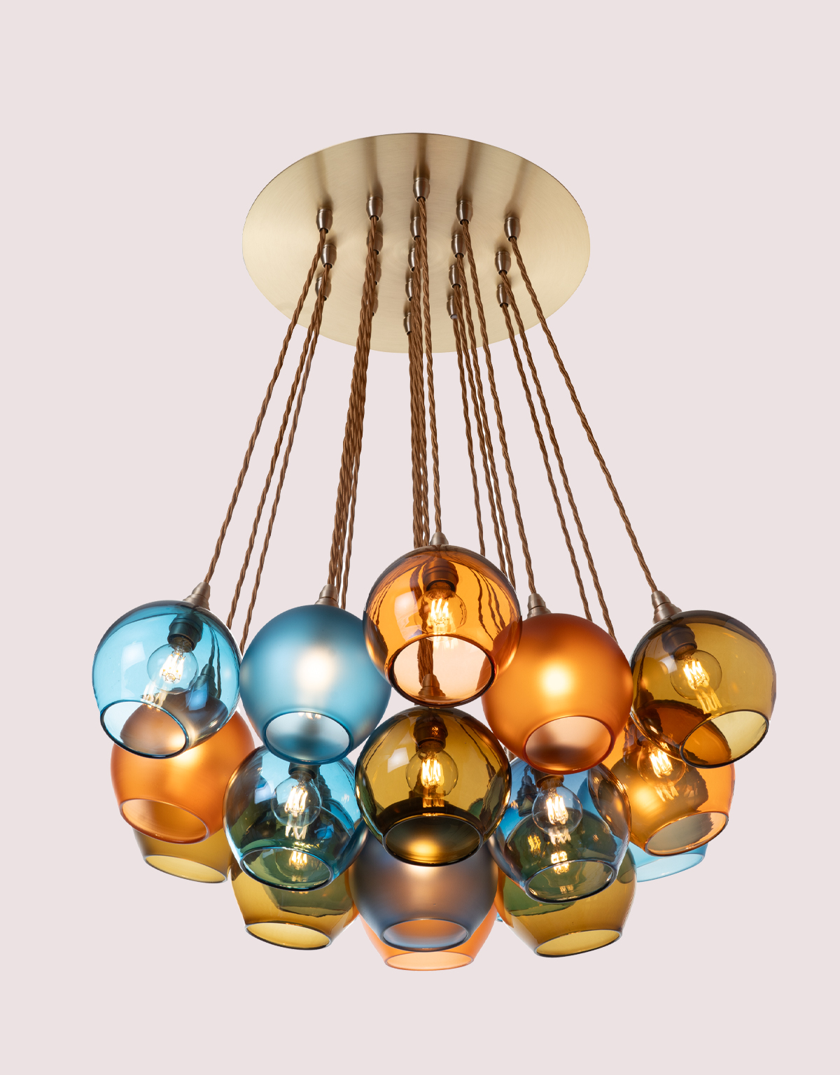 Statement-cloud-cluster-chandelier-with-colourful-glass