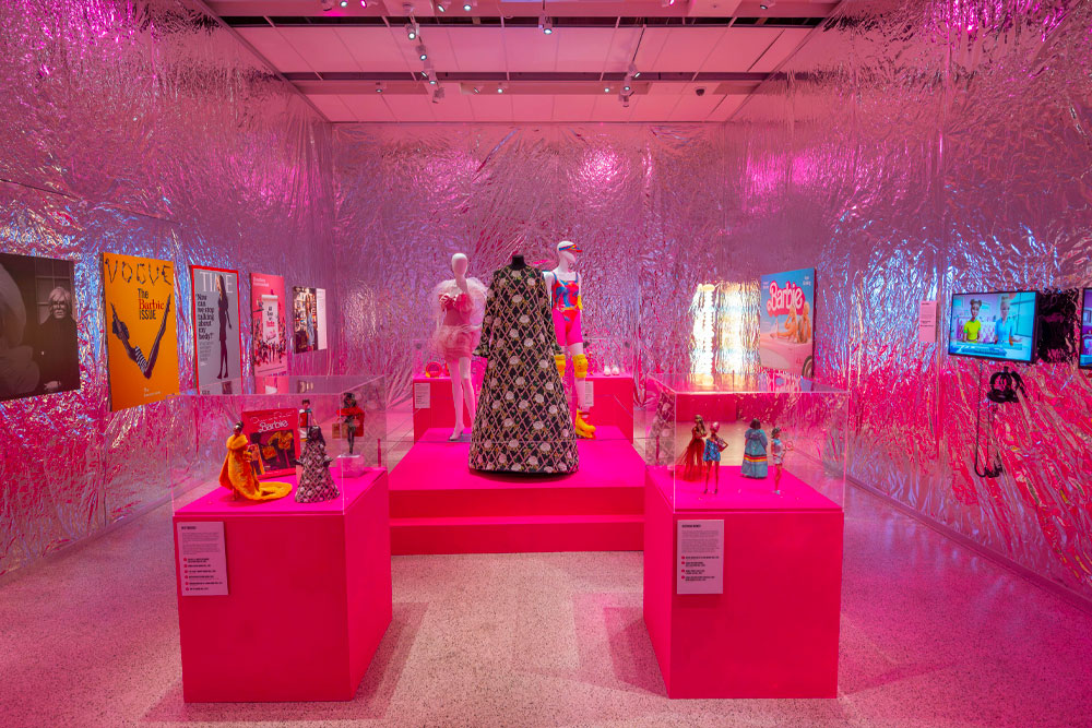 Photo from the 2024 Barbie exhibition at The Design Museum in London.