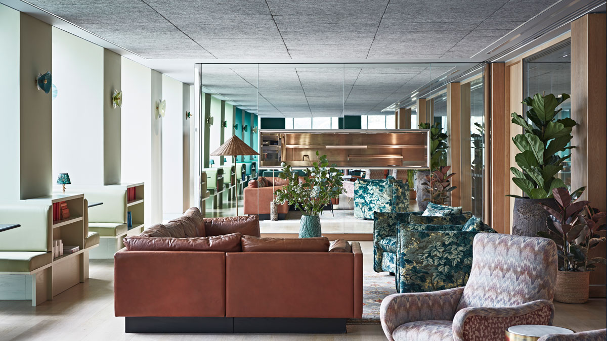 Vintage bone china and glass wall lights featured at the Design Museum in London.