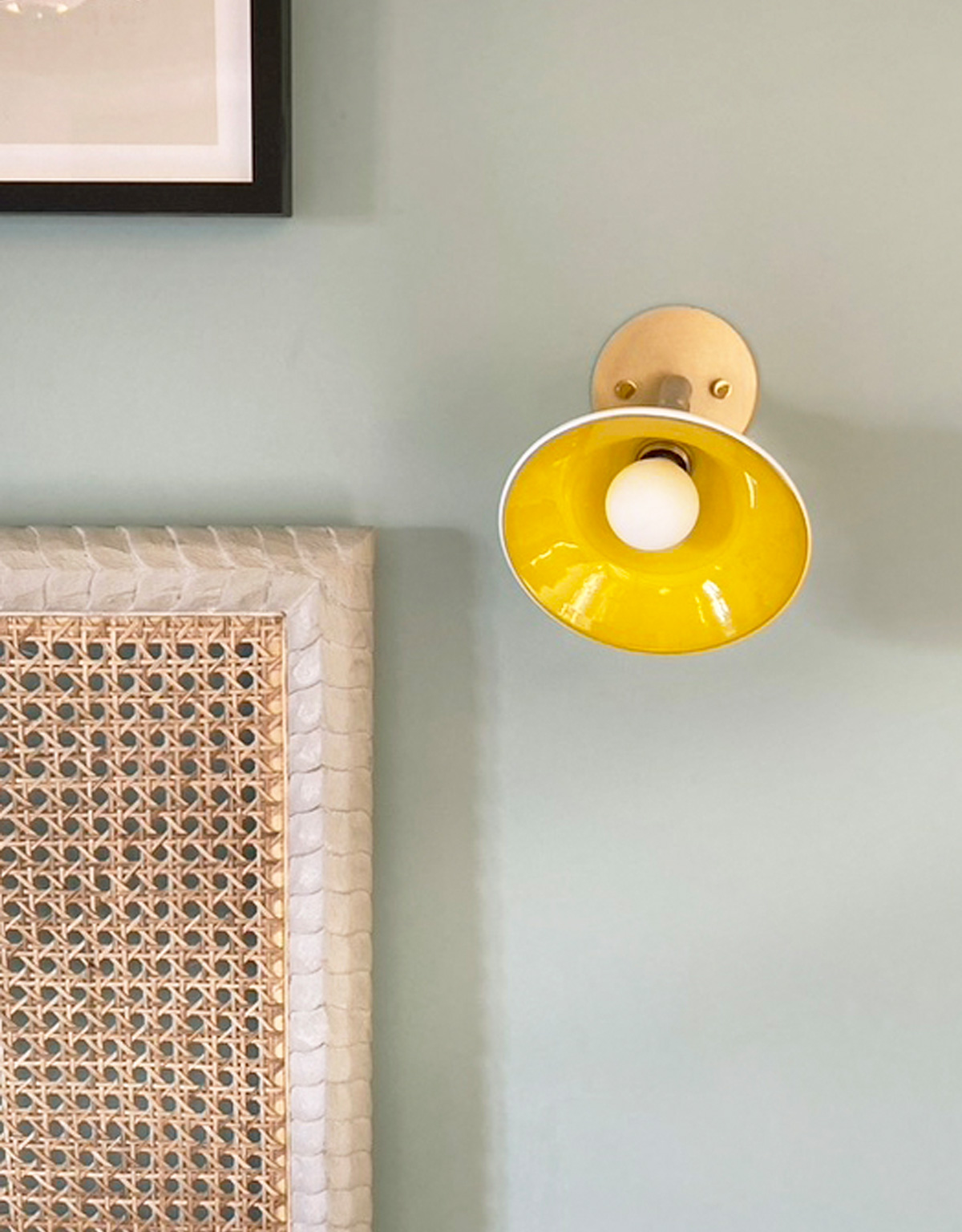 small-handmade-yellow-glass-bedside-wall-light